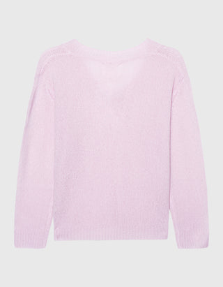 Kaschmir-Seide Pullover Leona mit V-Ausschnitt