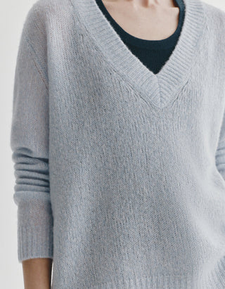 Kaschmir-Seide Pullover Leona mit V-Ausschnitt