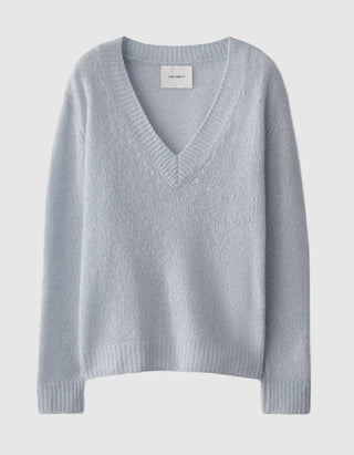 Kaschmir-Seide Pullover Leona mit V-Ausschnitt