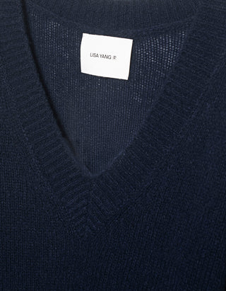 Kaschmir-Seide Pullover Leona mit V-Ausschnitt
