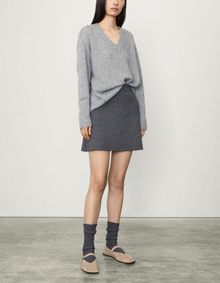 Kaschmir-Seide Pullover Leona mit V-Ausschnitt