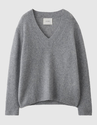 Kaschmir-Seide Pullover Leona mit V-Ausschnitt