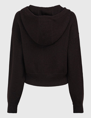 Kaschmir-Zipper-Hoodie Lilia mit Kapuze