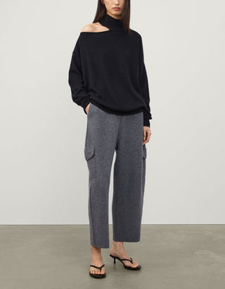 Oversize Kaschmir-Pullover Alvia mit Cut-Out