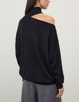 Oversize Kaschmir-Pullover Alvia mit Cut-Out