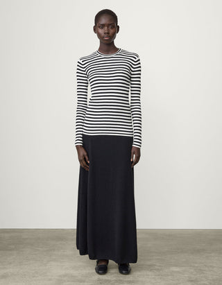 Gestreifter Feinstrick-Pullover Vivian mit Kaschmir-Anteil