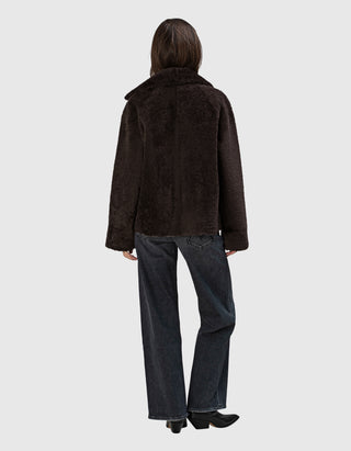 Wende-Shearling Jacke Teila Merinillow Alba Nappa