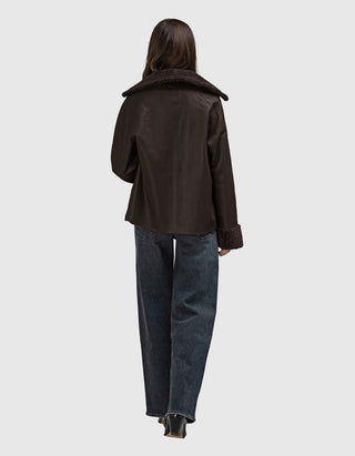 Wende-Shearling Jacke Teila Merinillow Alba Nappa