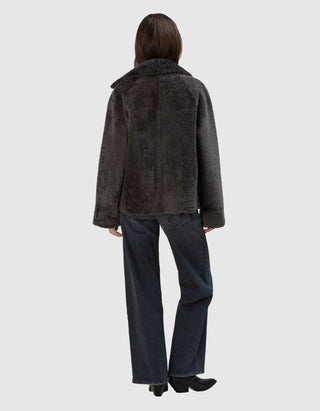 Schafleder-Shearling-Wendejacke Teila Merinillo Alba Nappa