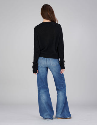 Kaschmir-Seide Pullover Solene mit Rundhalsausschnitt