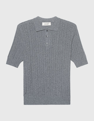 Baumwolle-Kaschmir Polo-Shirt Cristine mit Stickerei