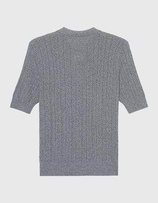 Baumwolle-Kaschmir Polo-Shirt Cristine mit Stickerei