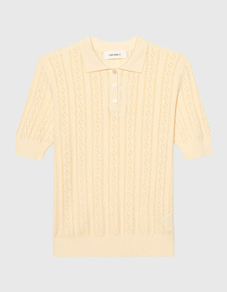 Baumwolle-Kaschmir Polo-Shirt Cristine mit Stickerei