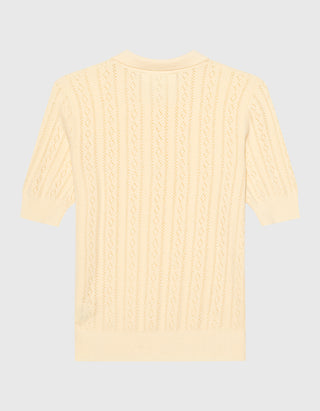 Baumwolle-Kaschmir Polo-Shirt Cristine mit Stickerei