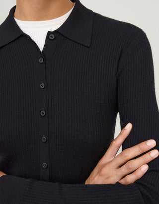 Gerippter Kaschmir-Cardigan Agata