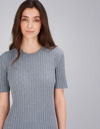 Rippstrick-Kleid Isabela mit Kaschmir-Anteil