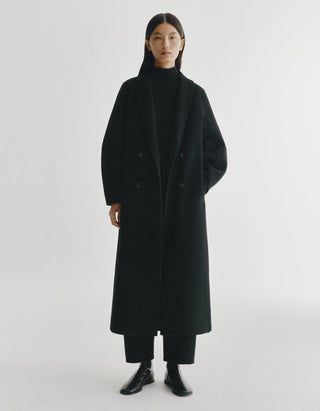 Doppelreihiger Oversize Woll-Kaschmir-Mantel