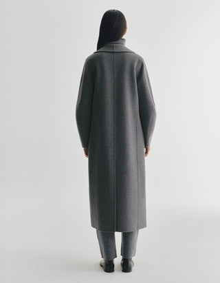 Doppelreihiger Oversize Woll-Kaschmir-Mantel