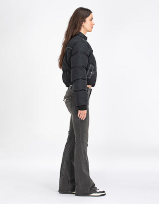 Cropped Puffer-Jacke