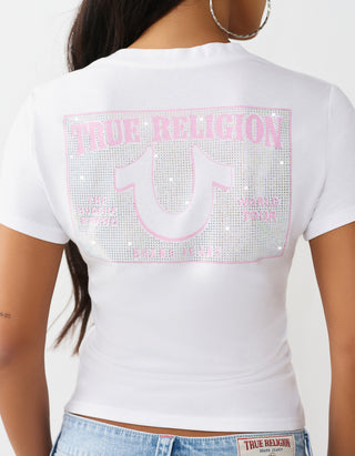 T-Shirt Crystal mit Strasssteinen