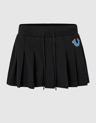 Mini-Falten-Skort mit Label-Print