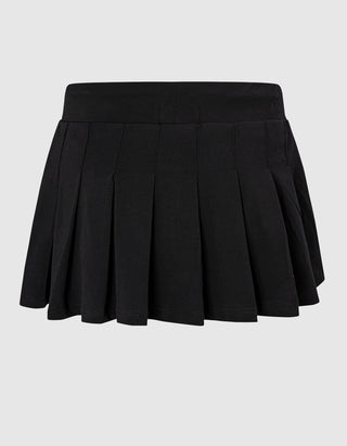 Mini-Falten-Skort mit Label-Print