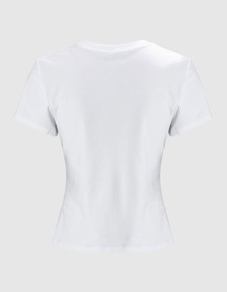 Bedrucktes T-Shirt Crystal Classic mit Strass-Verzierung