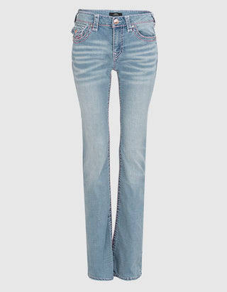 Mid-Rise Bootcut-Jeans Becca mit Schmucksteinen