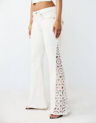 Flare-Jeans Crochet Mid Rise