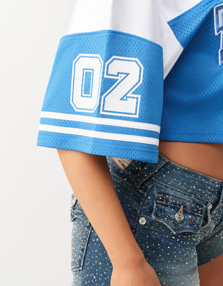 Cropped-Shirt Crystal Jersey