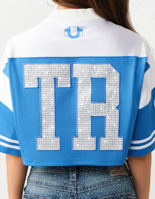 Cropped-Shirt Crystal Jersey