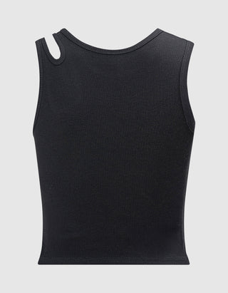 Top mit Strasssteinen und Cut-Out
