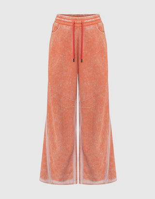 Bedruckte Barrel-Leg Jogginghose