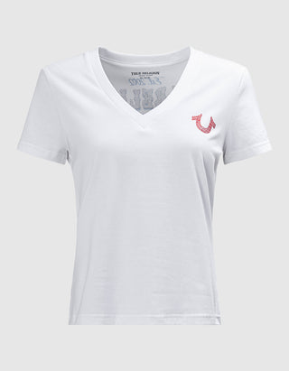 T-Shirt mit Strass-Verzierung