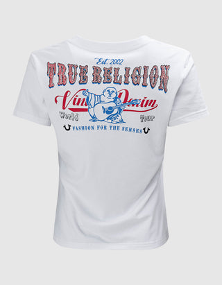 T-Shirt mit Strass-Verzierung