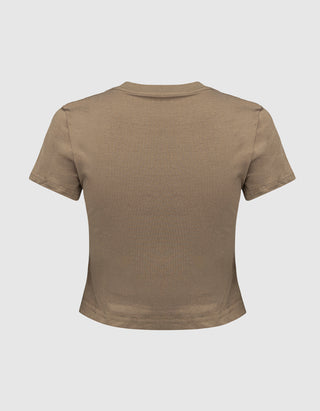 Cropped-T-Shirt Classic Baby mit Strass-Verzierung