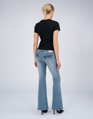 Bedrucktes T-Shirt Classic mit Strass-Verzierung
