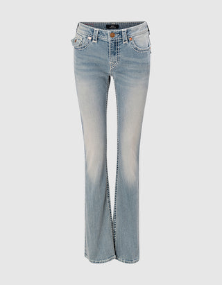 Mid Rise Bootcut Jeans Becca mit dekorativer Stickerei