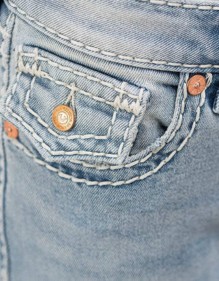 Mid Rise Bootcut Jeans Becca mit dekorativer Stickerei
