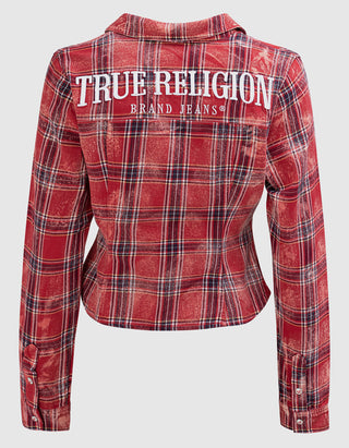 Besticktes Hemd mit Bleach Effect