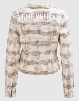 Besticktes Hemd mit Bleach Effect