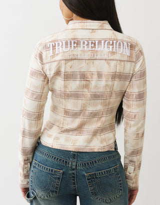 Besticktes Hemd mit Bleach Effect