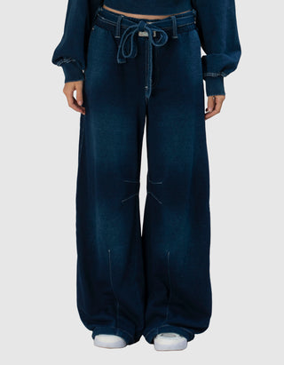 Barrel Sweatpants mit Bindegürtel