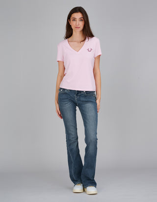 Mid-Rise Bootcut Jeans Becca Flap