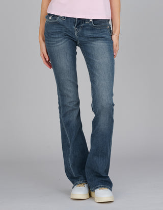 Mid-Rise Bootcut Jeans Becca Flap
