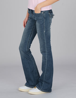 Mid-Rise Bootcut Jeans Becca Flap