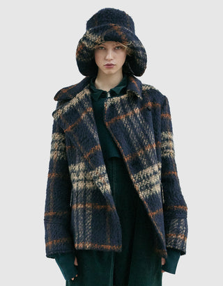 Doppelreihige Caban-Jacke mit Wollanteil