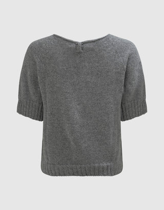 Kurzarm-Kaschmir-Pullover