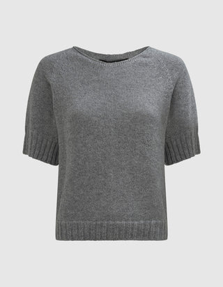 Kurzarm-Kaschmir-Pullover