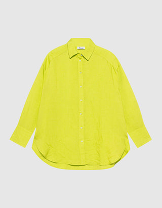 Oversize-Hemd aus Leinen-Mix